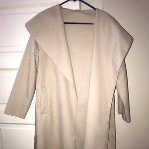 Beige long peacoat- Made in Italy!